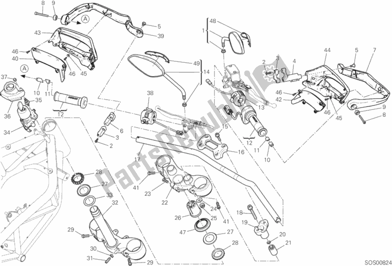 All parts for the 021 - Handlebar And Controls of the Ducati Hypermotard 939 Thailand 2018 All parts for the 021 - Handlebar And Controls of the Ducati Hypermotard 939 Thailand 2018